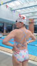 WATERTIME泳鏡 大框高清近視鍍膜防水防霧男女成人游泳眼鏡泳帽套裝備 閃靈/白 平光不近視 曬單實(shí)拍圖