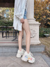 星期六品牌超火老爹鞋女2025秋季新款厚底鞋子時(shí)尚輕便增高運(yùn)動(dòng)休閑女鞋 米白色 SSD1112E23 37 曬單實(shí)拍圖