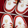 耐克（NIKE）定制球鞋男鞋女鞋新中式國(guó)風(fēng)AJ1紅色秀禾婚鞋情侶鞋板鞋 金玉良緣 DIY定制 不可退換 37.5 假一賠三 曬單實(shí)拍圖