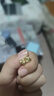 佐卡伊 黃18K金耳釘幾何耳飾三角形百搭生日禮物 E03471 曬單實(shí)拍圖