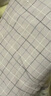 紅豆居家男士精梳純棉情侶睡衣男格紋長(zhǎng)袖女士家居服 藍(lán)色 2XL 曬單實(shí)拍圖