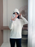施洛瀾女士小個(gè)子毛衣女2025年秋冬裝加絨新款針織打底衫內搭慵懶風(fēng)上衣 米白 均碼 建議80-135斤 曬單實(shí)拍圖