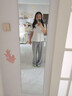 茵曼（INMAN）純棉舒適女裝logo繡花短袖t恤時(shí)尚百搭休閑2025夏季新品上衣 白色-K18528053 M 曬單實(shí)拍圖