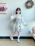 G.DUCKKIDS小黃鴨童裝洛麗塔公主裙女童裙子夏季兒童禮服連衣裙女孩子蓬蓬裙 藍色 100 尺碼2~3歲【90-100cm】cm 曬單實拍圖