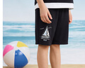 FILA【涼感功能】斐樂(lè )童裝兒童短褲2025年夏季新款男中大童五分褲 傳奇藍-NV 170 曬單實(shí)拍圖