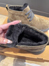 Edick意大利風(fēng)品牌東北雪地靴男款皮毛一體男鞋冬季防滑保暖加絨加厚真 卡其色(主圖款) 40 【羊毛厚，拍大一碼】 曬單實(shí)拍圖