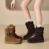星期六（St&Sat）厚底馬丁靴女2026春秋季新款女靴設計感真皮復古廢土風(fēng)西部短靴女 咖啡色 單層 跟高3.5cm 36 (230mm) 曬單實(shí)拍圖