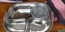 萌扣 316不銹鋼保溫飯盒學(xué)生上學(xué)專用女孩兒童便當(dāng)盒上班族餐盒盤分隔 抗菌316【酷黑莓莓】5分格-1500毫升 （送保溫包+湯碗+不銹鋼餐具+云朵貼紙） 曬單實(shí)拍圖