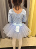 舞東方（E．Dance）兒童舞蹈服長(cháng)袖秋冬季芭蕾舞裙幼兒考級練功服女童中國跳舞裙服裝 淺藍色【長(cháng)袖】 130  (高120-130cm 重38-43斤) 曬單實(shí)拍圖