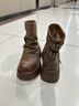 卓詩(shī)尼厚底馬丁靴女款2025新款秋冬棕色美拉德短靴子褲管靴騎士靴 黃棕 【四季可穿】 37 曬單實(shí)拍圖