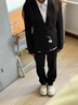 小西裝女春秋款長(cháng)袖職業(yè)裝套裝面試上班商務(wù)西服正裝教師工作服女 黑色【外套+褲子+襯衣】 S 碼【 約75 - 88 斤人穿】 曬單實(shí)拍圖
