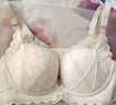 都市麗人內衣女無(wú)鋼圈文胸聚攏莫代爾里料舒適透氣性感純欲蕾絲胸罩淺膚 曬單實(shí)拍圖