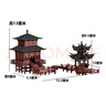 微景觀(guān)擺件古建筑室內假山水陸缸盆景氛圍感造景微景觀(guān)擺件 小號十字亭帶燈 曬單實(shí)拍圖