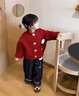 Burwilde國際品牌女童套裝春秋季2025新款洋氣兒童寶寶時(shí)髦休閑毛衣牛仔褲 紅色[三件套] 110 cm 曬單實(shí)拍圖