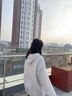 魯雅爾韓系慵懶貓咪印花連帽衛(wèi)衣女早秋季新款學(xué)院風(fēng)寬松上衣服休閑外套 白灰色 L 曬單實(shí)拍圖