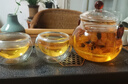 美斯尼 茶壺泡茶壺玻璃茶具套裝迷你功夫花茶壺水壺茶水杯子小品杯耐熱雙耳壺過濾網(wǎng)加厚旅行茶具一壺二杯 風(fēng)鈴壺套裝 曬單實(shí)拍圖