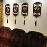 伯莎丹頓新中式玉雕裝飾畫客廳電視背景墻餐廳壁掛掛畫家居自用飾品禮品 梅蘭竹菊38*60厘米（送吊墜） 實(shí)木框架 曬單實(shí)拍圖