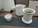 蘇氏陶瓷（SUSHI CERAMICS）描金羊脂玉瓷手柄快客杯旅行包茶具套裝七夕禮物 曬單實(shí)拍圖