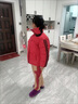 G.DUCKKIDS小黃鴨女童棉服套裝冬季2025新款兒童過(guò)年衣服女孩中大童兩件套 酒紅色棉衣+褲子套裝 110 建議100-110cm4-5歲 曬單實(shí)拍圖
