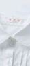 富羅迷女童襯衫春秋學(xué)院風(fēng)百搭休閑長(cháng)袖上衣兒童娃娃領(lǐng)襯衣 白色  165  曬單實(shí)拍圖