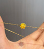 中國(guó)黃金（CHINA GOLD）黃金吊墜女足金蓮花項(xiàng)鏈好事蓮蓮吊墜結(jié)婚生日禮物女生送老婆媽媽 【京速達(dá)】蓮花吊墜【贈(zèng)銀鏈+中金禮盒】 約0.3g 曬單實(shí)拍圖