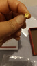 老鳳祥四葉草黃金耳釘女18K金碎碎金耳飾七夕情人節禮物送女友老婆生日 18k碎碎冰四葉草耳釘 曬單實(shí)拍圖