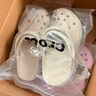 卡駱馳crocs洞洞鞋貝雅卡駱班輕便耐磨一腳蹬休閑鞋|205089 冬日白/彩色-1LI 37 /38(230mm) 曬單實(shí)拍圖