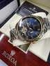 勞力士王子瑞士新款手表陀飛輪機械表鏤空夜光防水名牌進(jìn)口時(shí)尚商務(wù)專(zhuān)用男表 R3238-間金藍面鋼帶款 42mm 曬單實(shí)拍圖