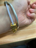 老鳳祥古法銀手鐲素圈999足銀實(shí)心銀鐲子銀飾送女友老婆七夕節生日禮物 #58(約36g) 曬單實(shí)拍圖