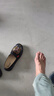 布舍元布鞋中國風臉譜刺繡休閑單鞋老北京布鞋男11x-9011xin 黑色 43  曬單實拍圖
