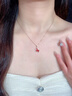 蔻詩(shī)哲 COASZE18k金項鏈女紅色瑪瑙小馬項鏈吊墜 送女友老婆閨蜜生日禮物 【馬上有錢(qián)】18k金鉆石項鏈 曬單實(shí)拍圖