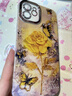 YNPO適用蘋果16手機殼劉亦菲同款iphone15promax新款支架全包鏡頭膜14plus玫瑰的故事13高級感小眾12硅 【黃玫瑰】（升級水鉆鏡頭-不帶支架） iPhone 13 曬單實拍圖