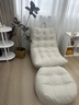 顧恩懶人沙發(fā)單人可躺可睡毛毛蟲(chóng)臥室小沙發(fā)躺椅榻榻米陽(yáng)臺休閑龍蝦椅 米白色 曬單實(shí)拍圖