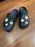 名創(chuàng)優(yōu)品（MINISO）洞洞鞋男女夏季外穿涼鞋防滑厚底踩屎感包頭涼拖鞋 黑色+海洋星星 曬單實(shí)拍圖