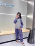G.DUCKKIDS小黃鴨女童春秋套裝新款中大童女孩童裝兒童衛衣運動(dòng)服秋冬兩件套 紫色加絨加厚冬裝 140 曬單實(shí)拍圖