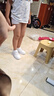361°兒童板鞋男童六一小白鞋輕便魔術(shù)貼耐磨底女童滑板鞋小童板鞋男女 【四季款】361度白/銀色 34 曬單實(shí)拍圖