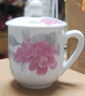 醴陵釉下五彩茶杯家用待客泡茶杯辦公室喝水杯子茶樓酒店禮品瓷杯 紅牡丹薄胎-彩盒裝470ml1只 曬單實(shí)拍圖