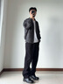 森馬（Semir）王安宇同款丨休閑褲男25冬磨毛寬松闊腿男褲通勤褲子109725127106 曬單實拍圖
