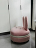 創(chuàng  )意沙發(fā)小矮凳家用可愛(ài)萬(wàn)向輪兒童小凳子帶滑輪移動(dòng)靠背椅 粉色米菲兔【常規款】 曬單實(shí)拍圖
