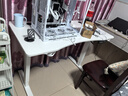 杰妮卡智能升降電腦桌家用辦公書(shū)桌碳纖維臺式電腦桌燈光氛圍電競游戲桌 櫻花裝甲-白碳纖維 【單電機】120*60 曬單實(shí)拍圖