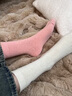 莫代爾4雙襪子女秋冬新款羊毛襪加厚保暖刺繡中筒襪防寒睡眠襪 曬單實拍圖