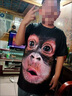 芭麥圖3D立體衣服個(gè)性立體搞笑猩猩猴子動(dòng)物短袖男滑稽大碼胖子t恤印花 猩猩 2XL (150-170斤) 曬單實(shí)拍圖