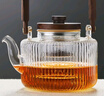 美斯尼 蒸煮一體茶壺玻璃煮茶器煮茶壺蒸茶壺提梁壺泡茶壺功夫茶具 曬單實(shí)拍圖