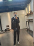 聲猴男生dk制服西裝套裝高級感學(xué)院風(fēng)日系成人禮jk禮服班服西服外套男 黑西服+刺繡襯衫+黑西褲 XL 曬單實(shí)拍圖