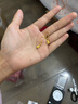 周六福貓眼葫蘆黃金耳墜女足金生日禮物計(jì)價(jià)A0915185 一對(duì) 約3.94g 曬單實(shí)拍圖