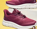 足力健老人鞋中老年輕便休閑散步鞋2431380J 女 酒紅 37 曬單實(shí)拍圖