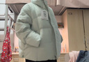 坦博爾羽絨服女短款可拆卸帽時尚大廓形秋冬外套厚530368D 冰霜藍 165  曬單實拍圖