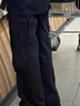 班尼路休閑褲女三防軟殼工裝褲秋冬戶(hù)外加絨保暖直筒褲裝抽繩設計感褲腳 黑 【三防面料·常規款】 L 曬單實(shí)拍圖