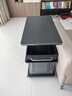 語(yǔ)創(chuàng  )可移動(dòng)沙發(fā)邊幾客廳陽(yáng)臺多功能茶幾邊柜升降巖板帶輪小推車(chē) 【黑色柜體+黑色巖板】移動(dòng)茶幾 整裝發(fā)貨-送貨到家 曬單實(shí)拍圖