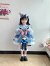 G.DUCKKIDS小黃鴨女童連衣裙春秋季兔子警官洛麗塔公主裙兒童衣服女孩蓬蓬裙 藍色連衣裙 120 尺碼5~6歲【110-120cm】cm 曬單實(shí)拍圖